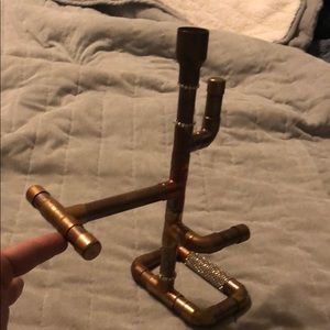 Copper jewelry stand and candle holder